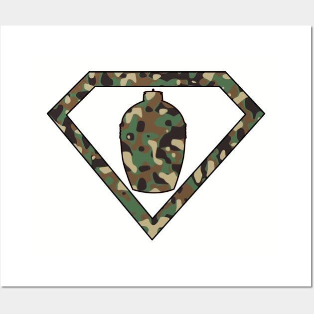 Super Eggman in Camo! Wall Art by Mackabee Designs